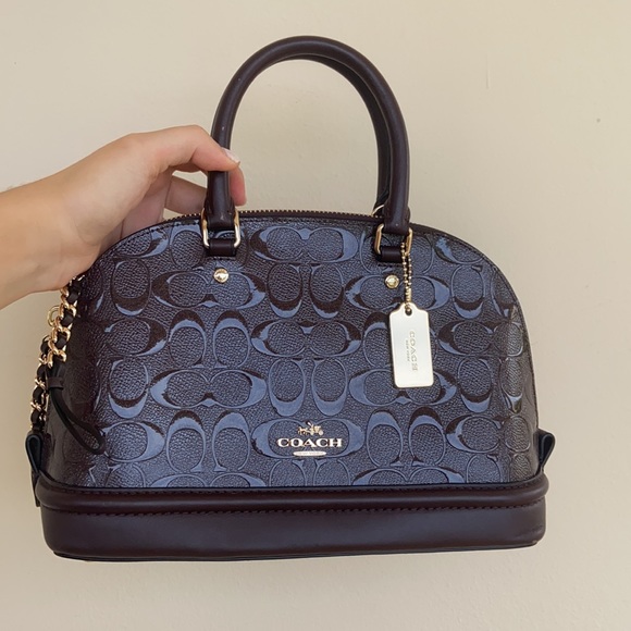 Coach purple with sparkle handbag includes attachment for cross body style - Picture 16 of 17